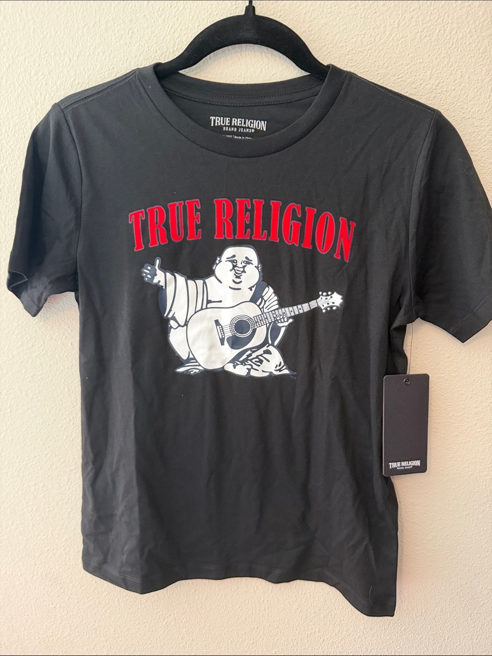 True Religion Black buddha’s crewneck tee